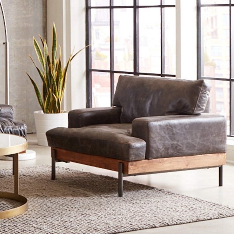 Micheals Leather Club Chair