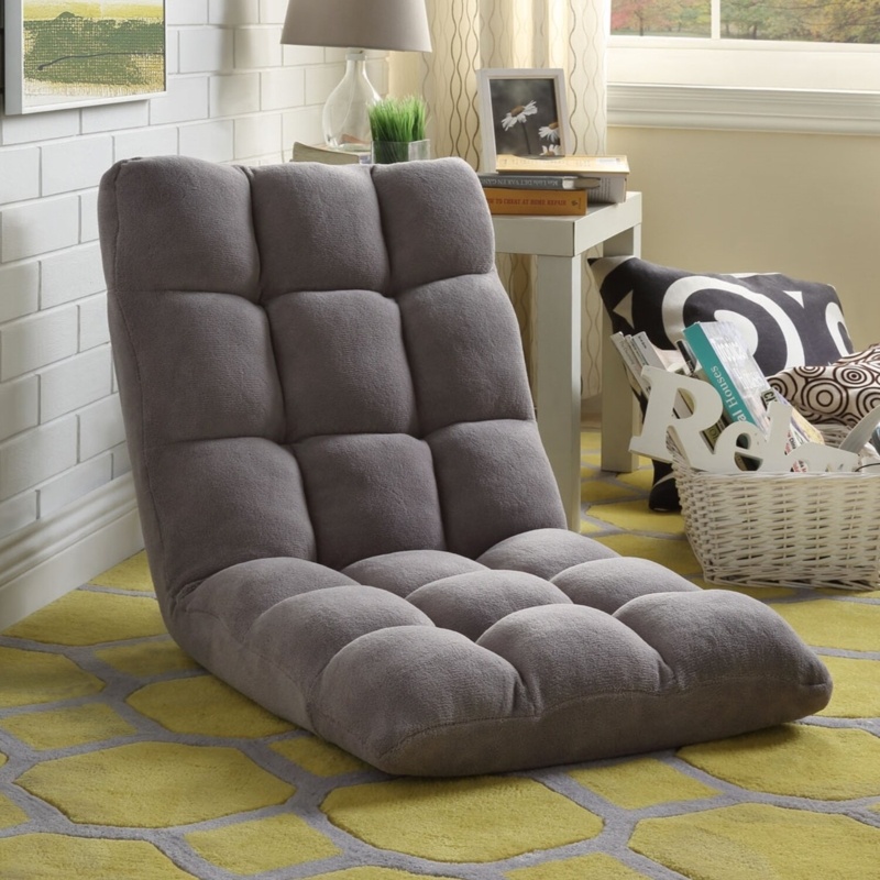 Microplush Modern Armless Quilted Recliner Chair