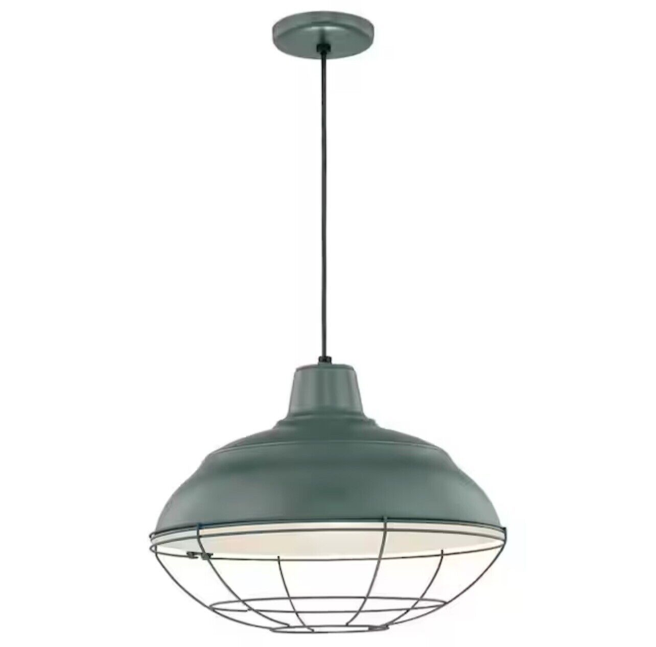 Millennium Lighting 18 In. 1-light Satin Green Warehouse/cord Hung