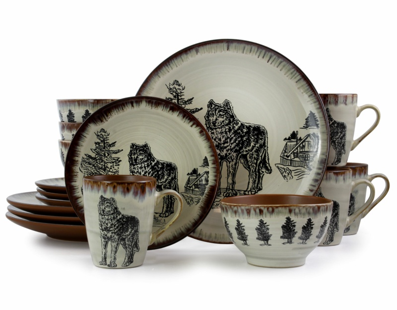 Millwood Pines Vince Stoneware Dinnerware Set - Service for 4
