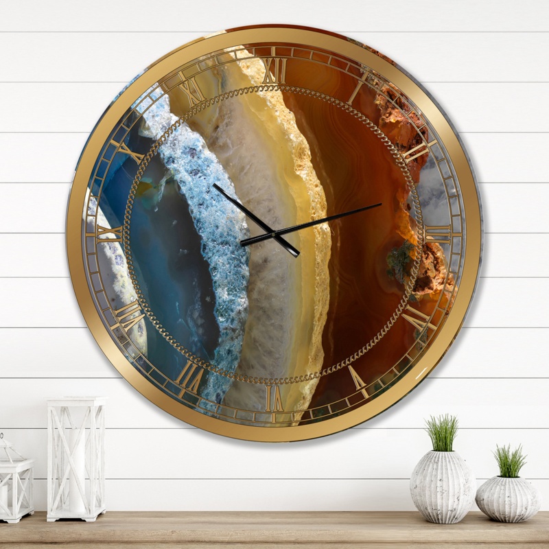 Mineral Slice XV - Oversized Fashion Wall Clock