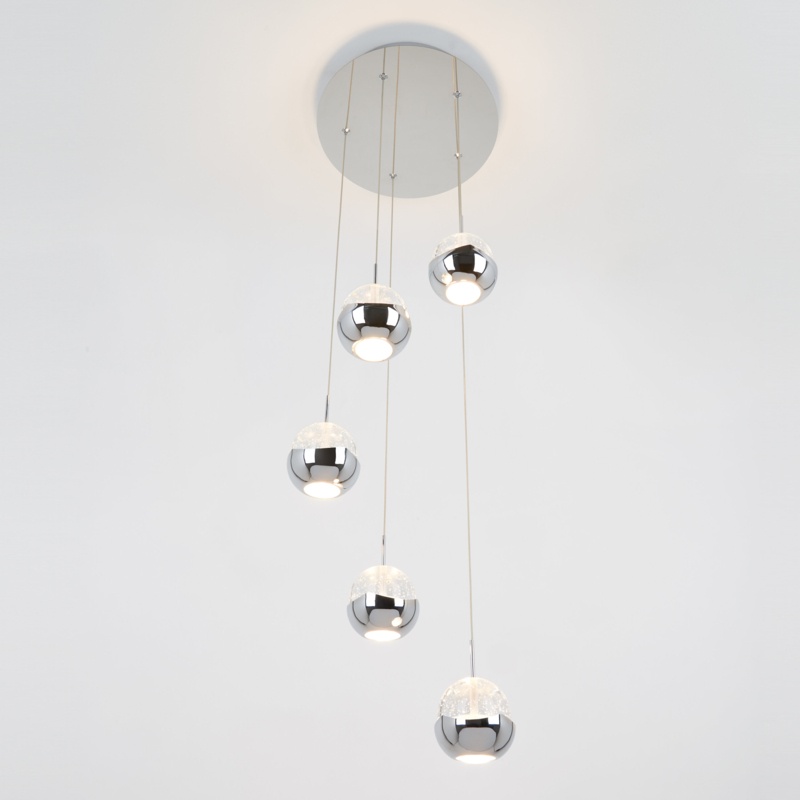 Moorcroft 5 - Light Cluster Globe LED Pendant