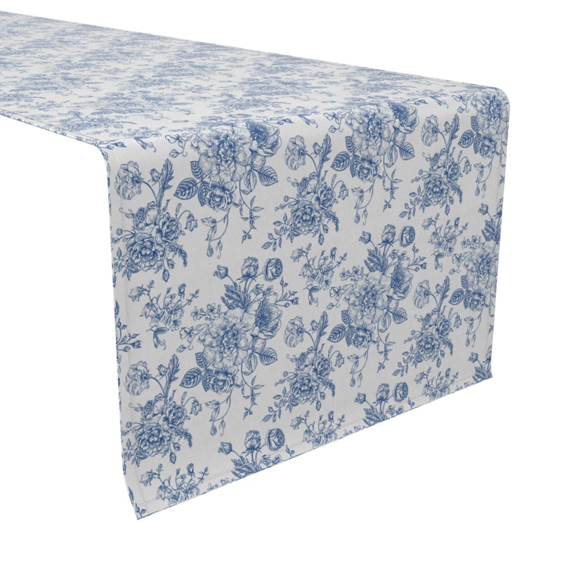 Nagarjuna Rectangle Floral Cotton Twill Table Runner