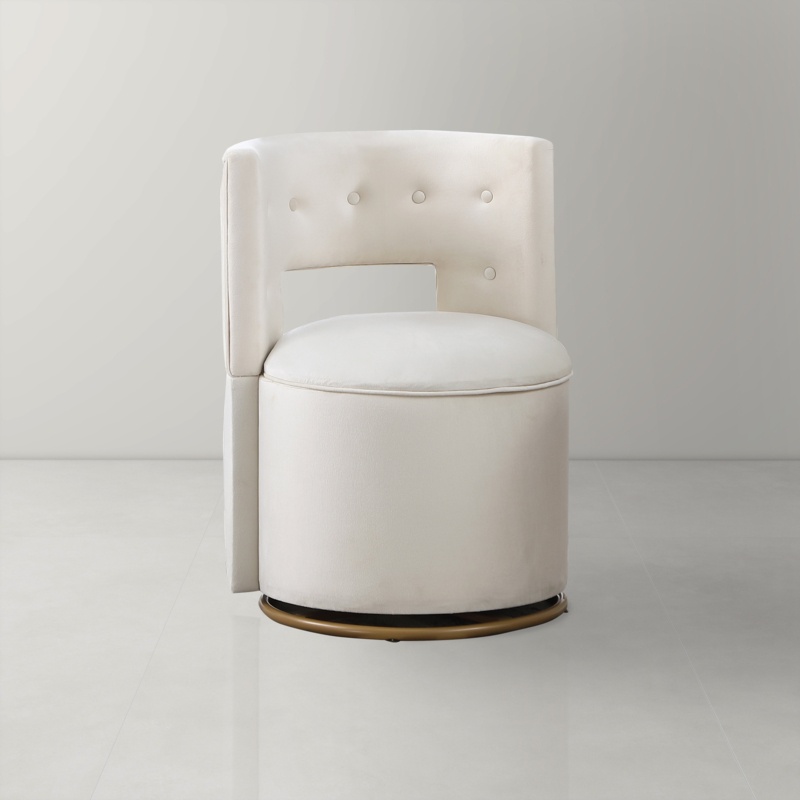 Nanelle Upholstered Tufted Accent Stool