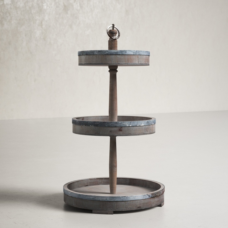 Norah Wood 3 Tiered Stand