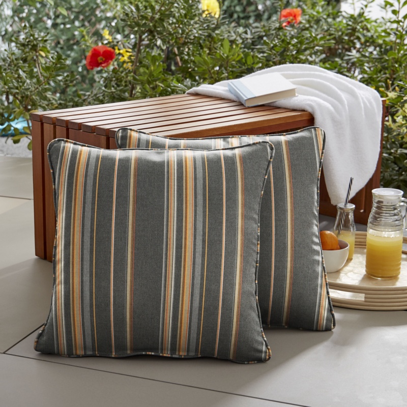 Northrup Striped Sunbrella® Indoor/Outdoor Throw Pillow