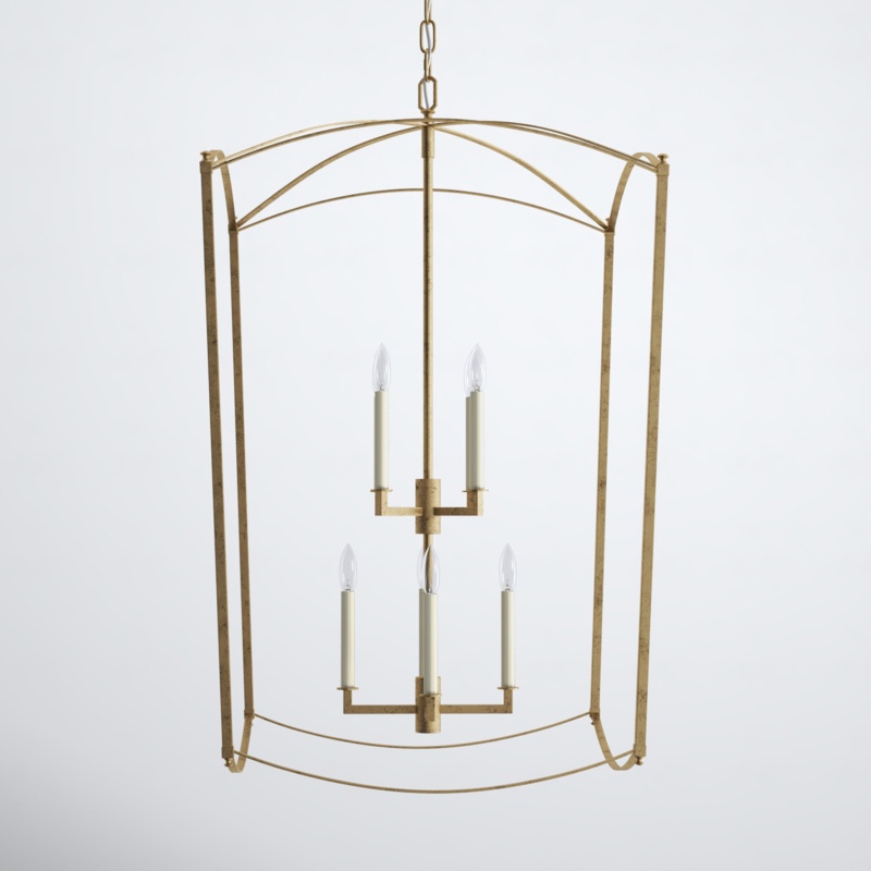 Olive 8 - Light Dimmable Lantern Geometric Chandelier