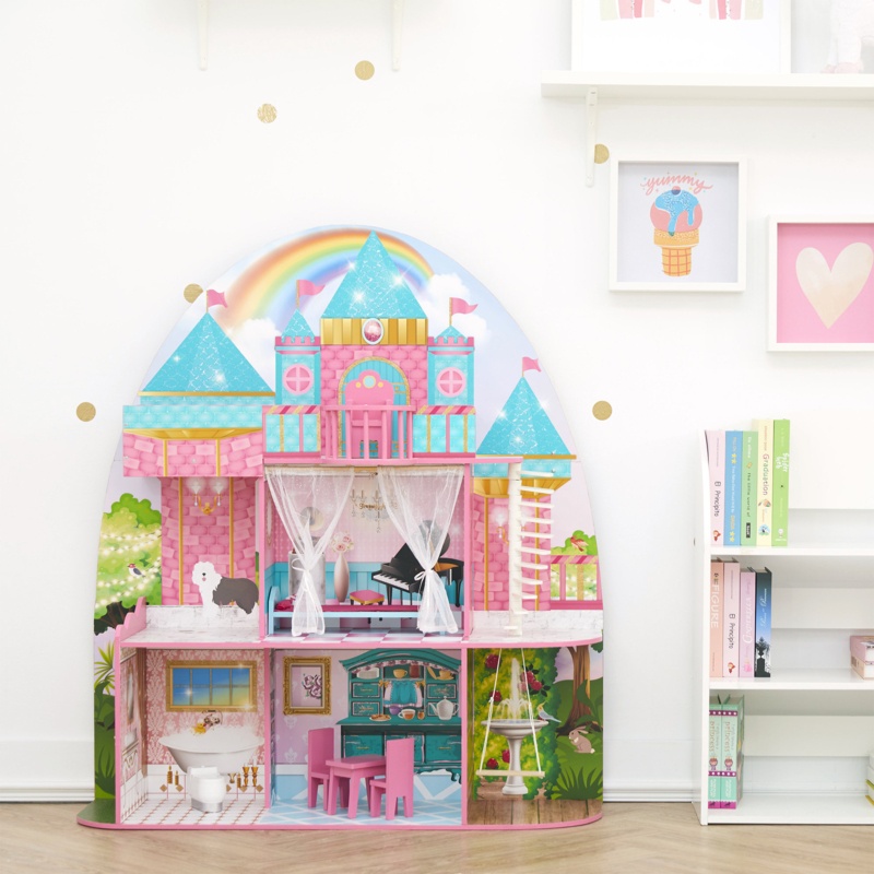 Olivia's Little World Princess Castle Wooden Dollhouse
