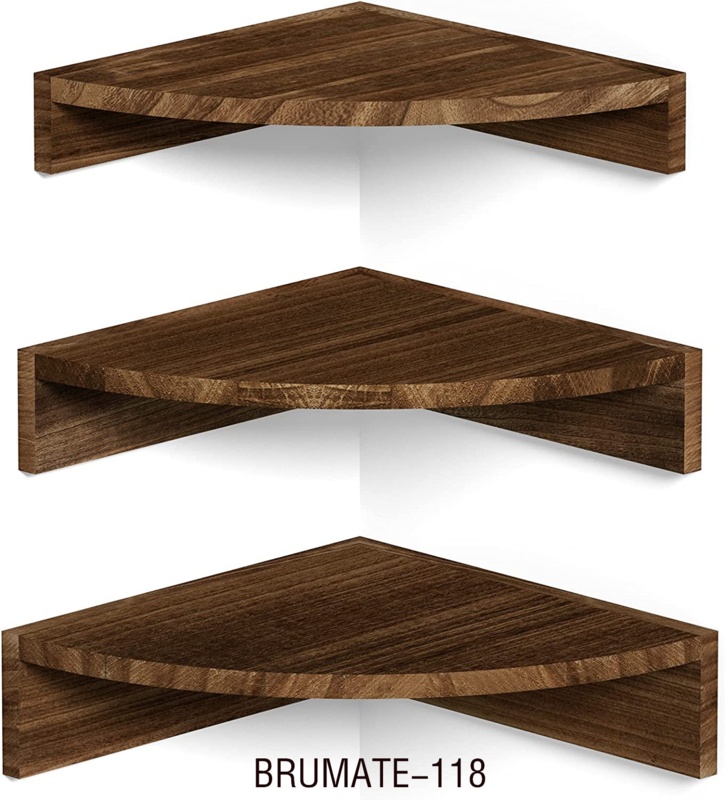 Onley 3 Piece Solid Wood Corner Shelf