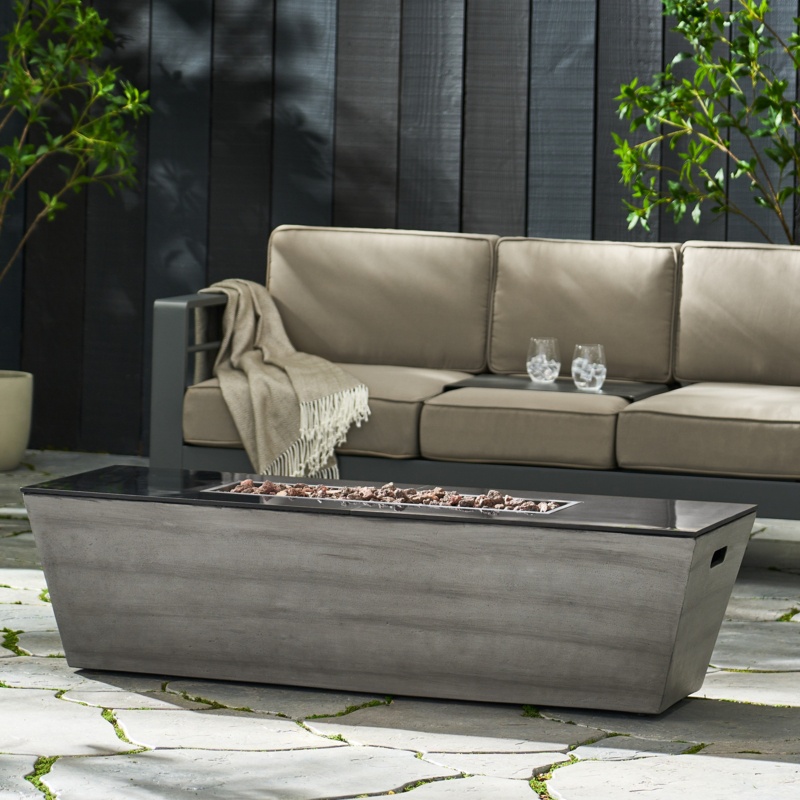 Orchard Street 15.25" H Concrete Propane Outdoor Fireplace