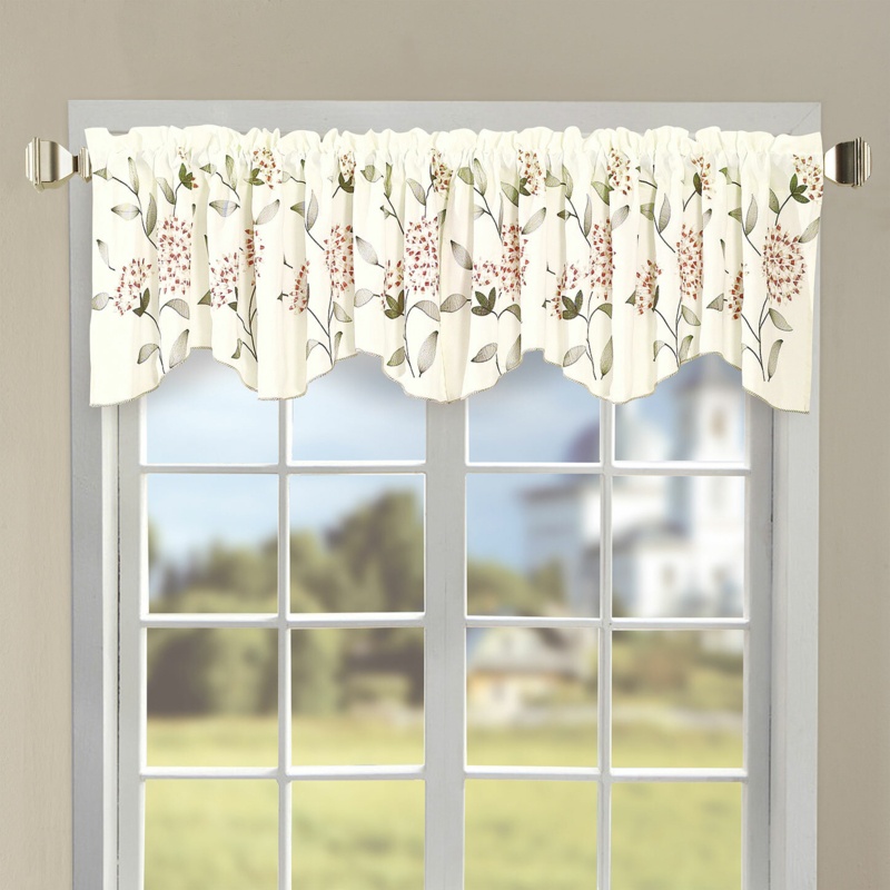 Orrville Floral Scalloped 60'' Window Valance ( Set of 1 )