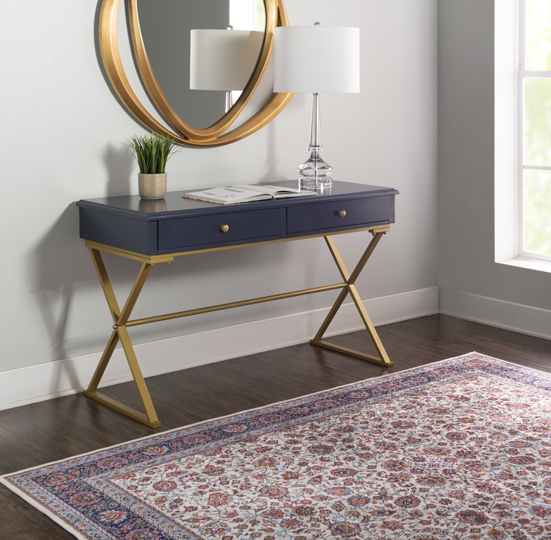 Pamela 47.5" Desk with Two Storage Drawers