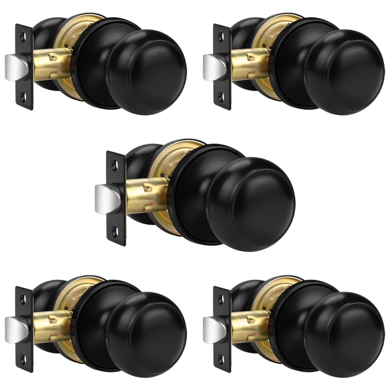 Passage Door Knobs with Round Rosette