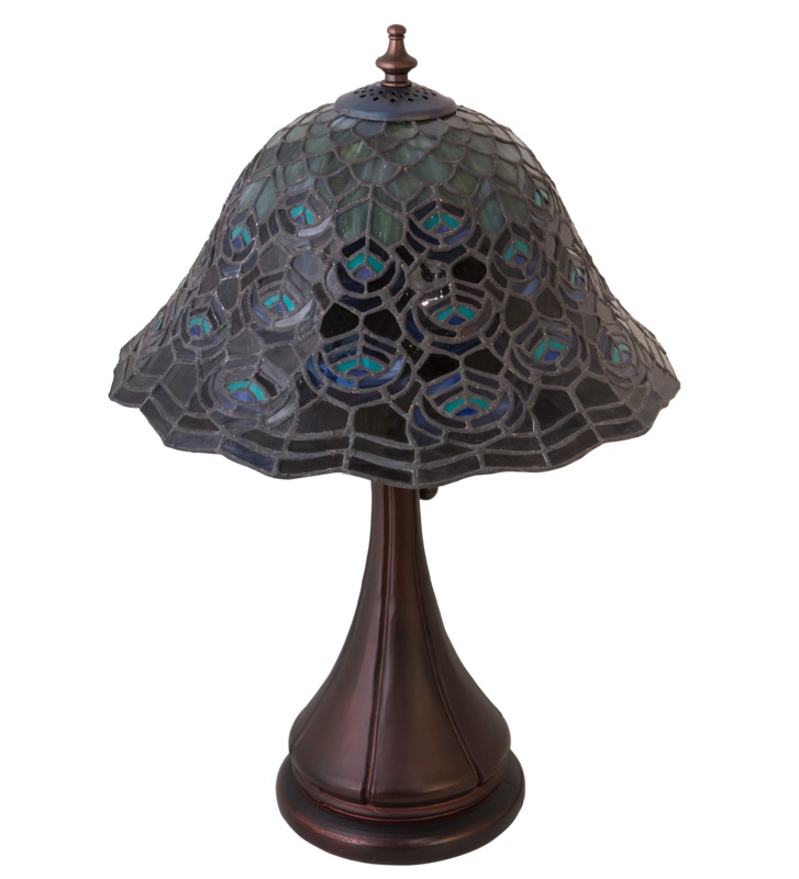 Peacock Feather Metal Novelty Lamp