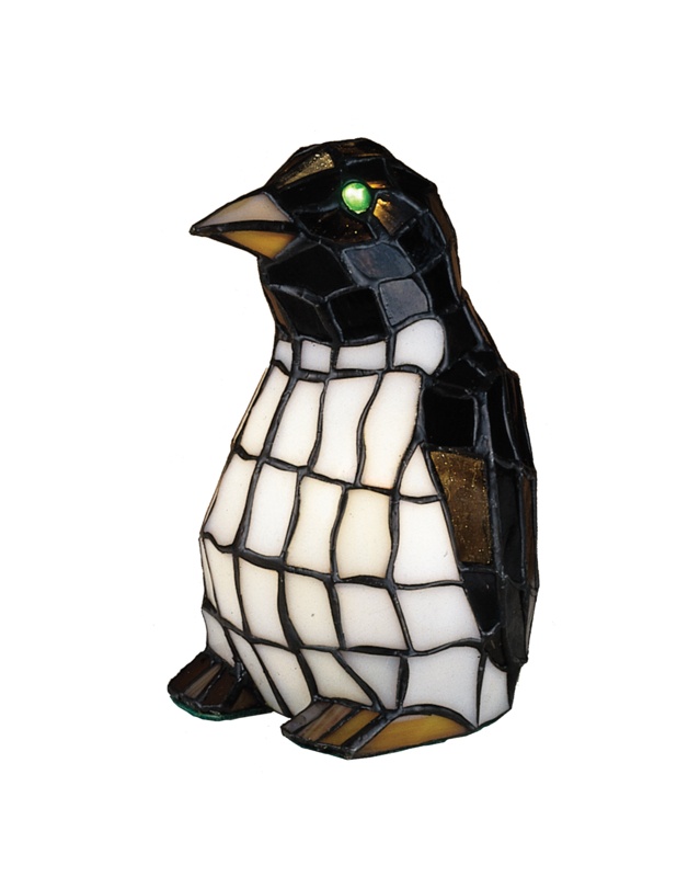 Penguin 8'' Animals Lighted Art Glass