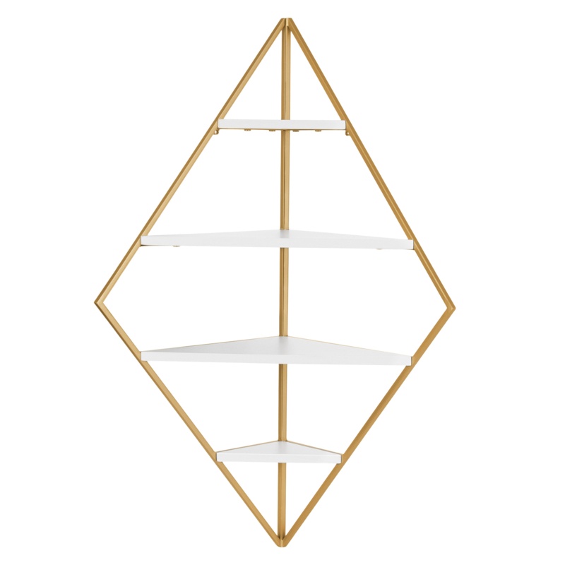 Pinel 4 Piece Diamond Corner Shelf