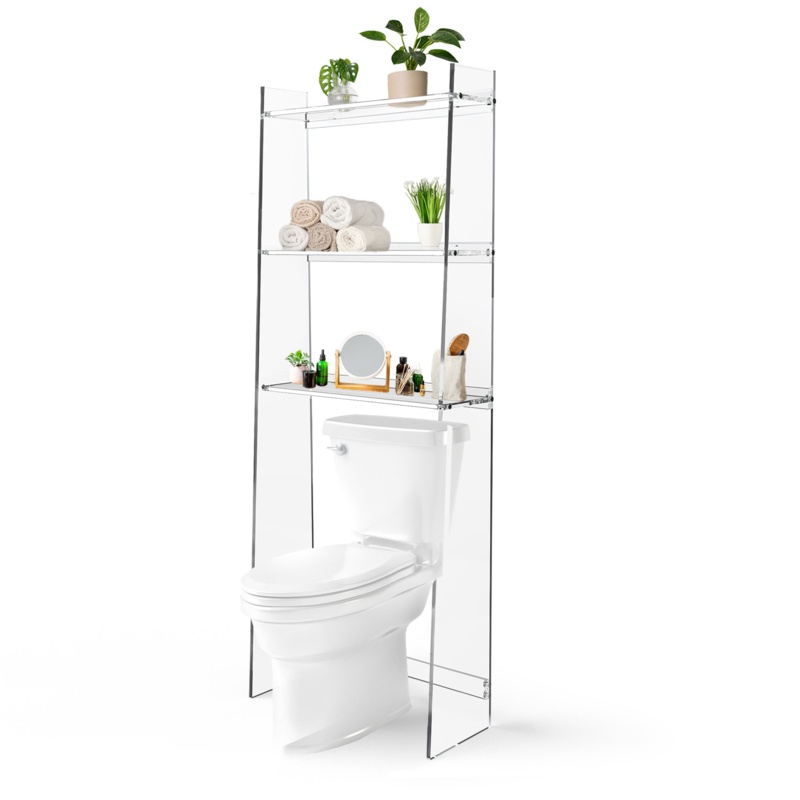 Plastic / Acrylic Wall Over-the-Toilet Storage