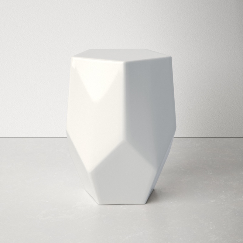 Pryce Ceramic Accent Stool