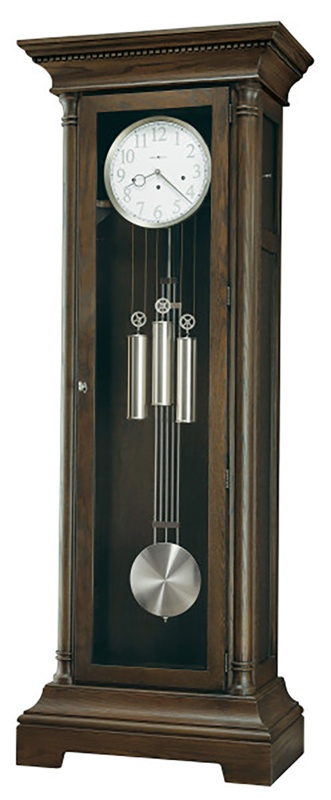 Raina 83'' H Solid + Manufactured Wood Floor Clock with Adjustable Chime Volume