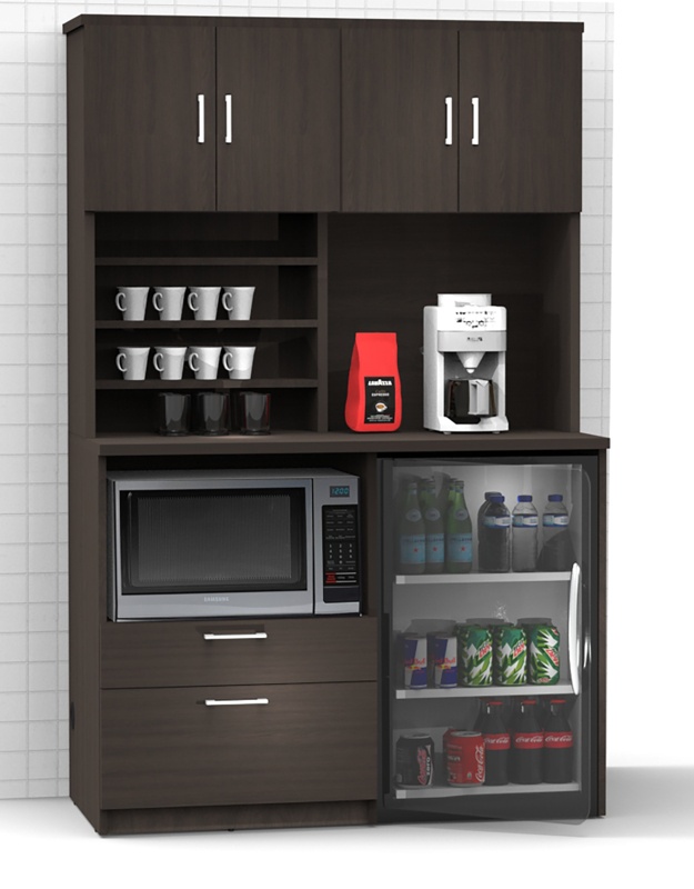Raised Panel 48'' W x 75'' H Espresso Medium Density Fiberboard (MDF) Kitchen Cabinet Set Ready-to-Assemble