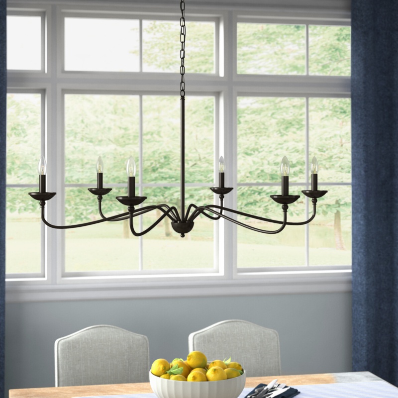 Ralls 6-Light Farmhouse Metal Chandelier