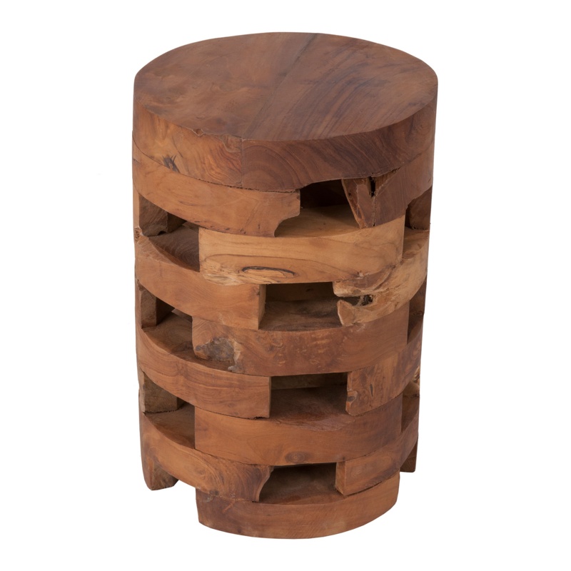 Ramon Solid Wood Drum End Table