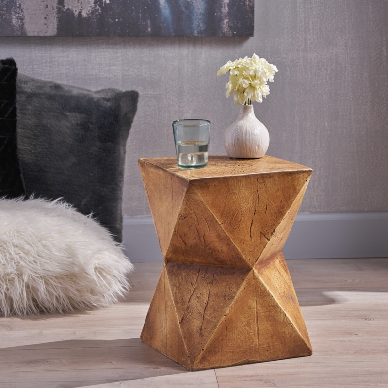 Rayfield Concrete Block End Table
