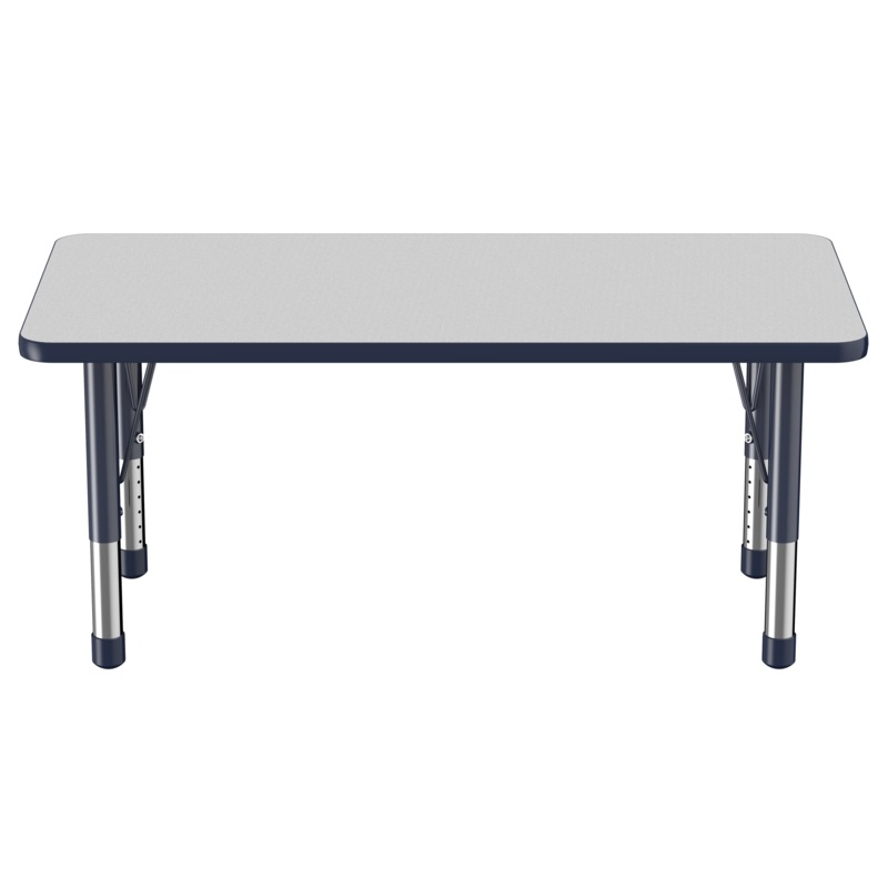 Rectangle T-Mold Adjustable Height Activity Table with Chunky Legs