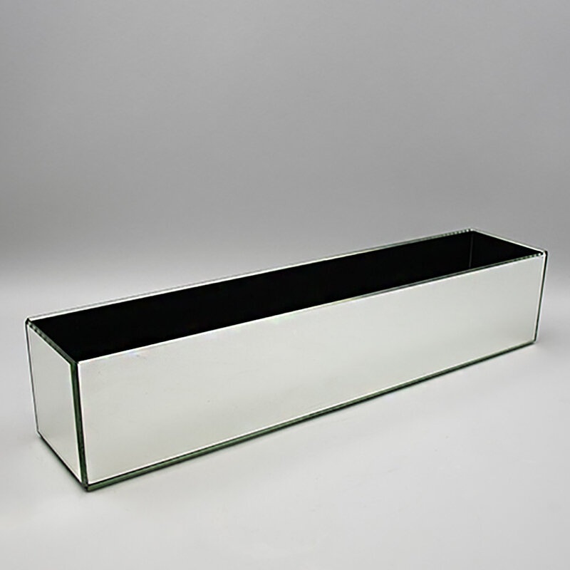 Rectangular Mirror Glass Planter Box