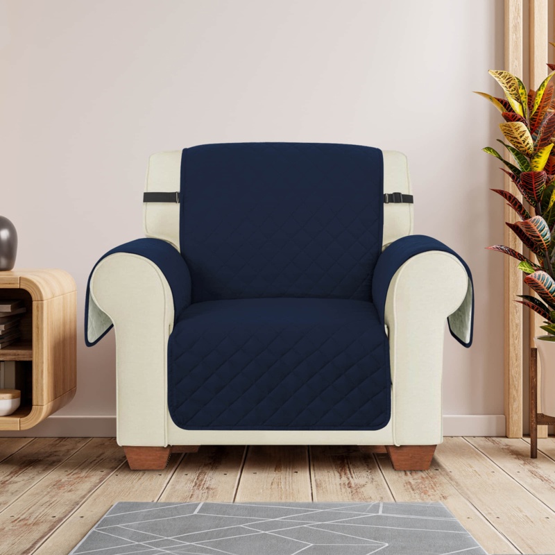 Reversible Comfort Non-Slip Box Cushion Armchair Slipcover