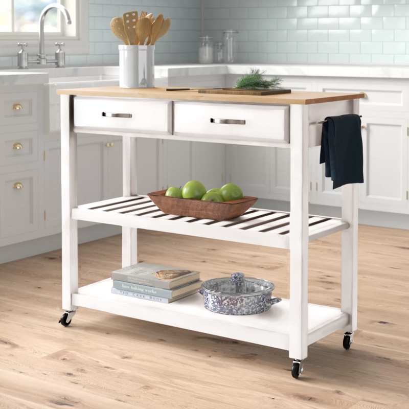 Rickie Solid Wood Kitchen Cart