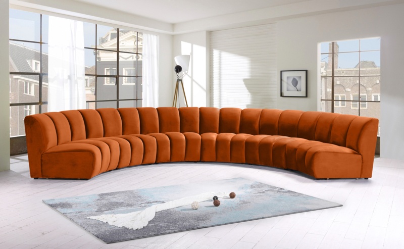 Robertsville 174" Wide Velvet Symmetrical Corner Sectional