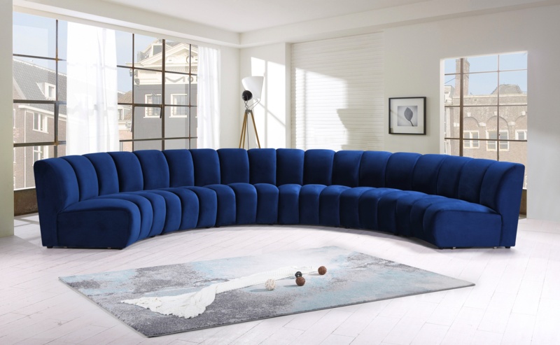 Robertsville 174" Wide Velvet Symmetrical Corner Sectional