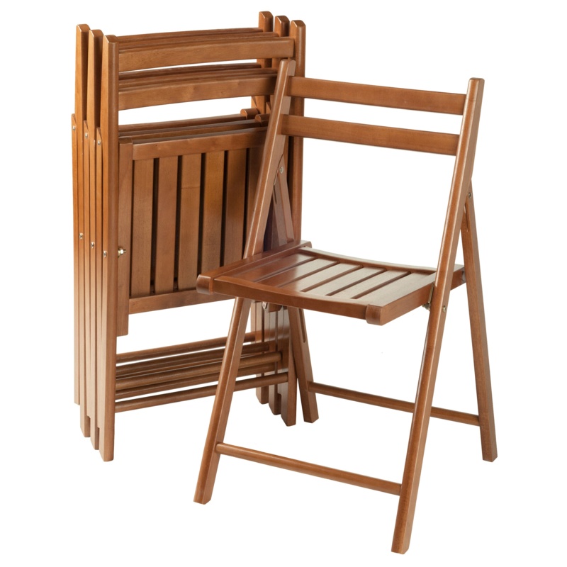 Robin Solid Wood Folding Chair Set
