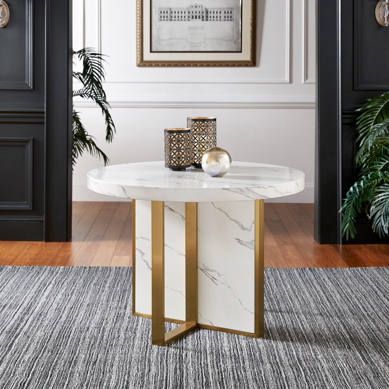 Roman Round Marble Dining Table