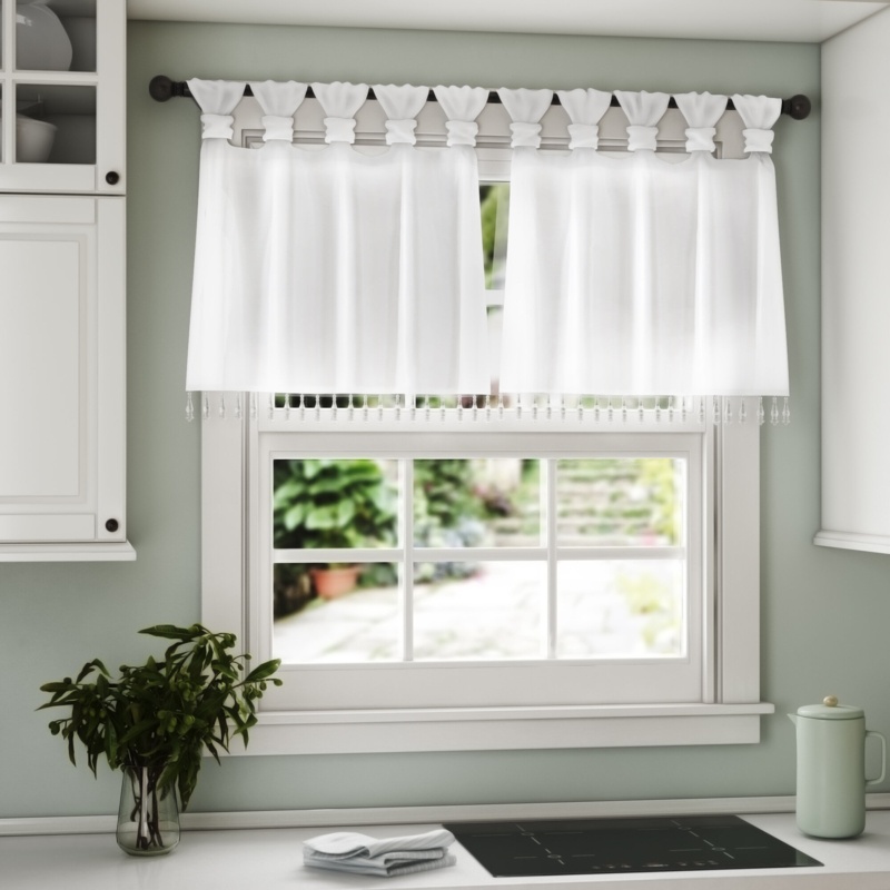 Rondo Lightweight Faux Silk Valance With Beads