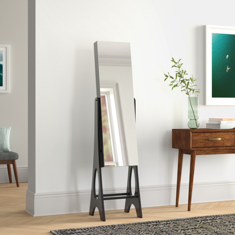 Rossman 14.5'' Wide Freestanding Jewelry Armoire with Mirror