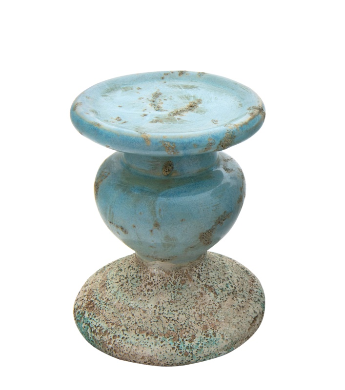 Round Terra-cotta Pillar Candle Holder