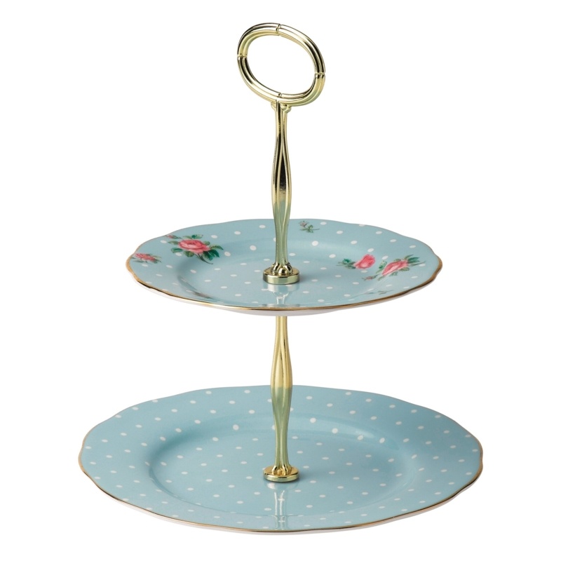 Royal Albert Polka Blue Tiered Stand
