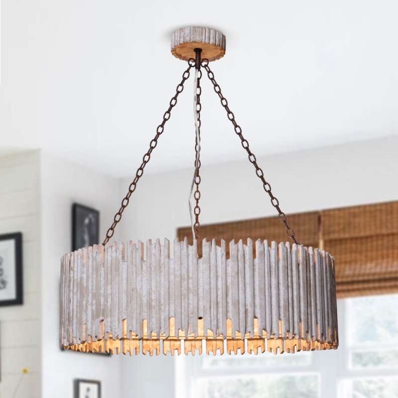 Rudy 3 - Light Unique / Statement Drum Chandelier