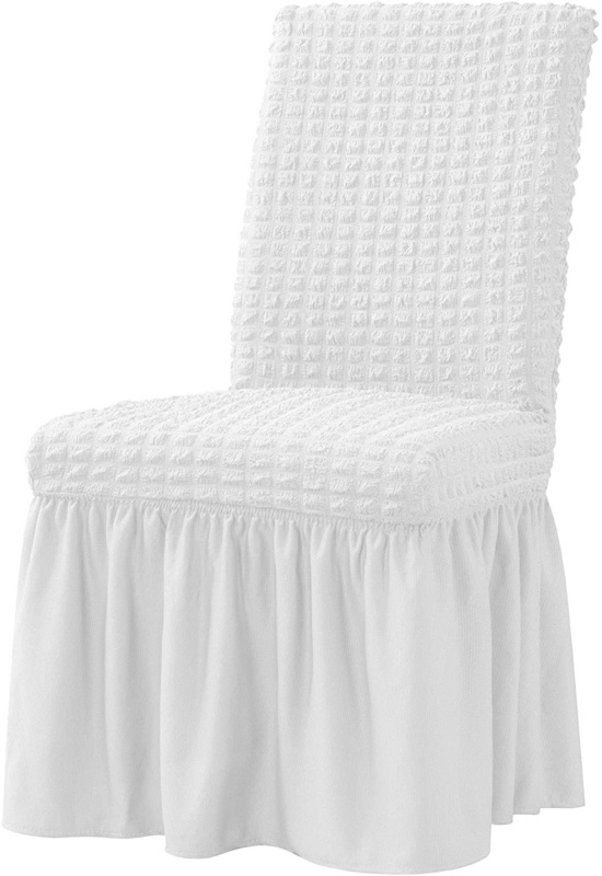 Ruffle Skirt Country Style Box Cushion Dining Chair Slipcover