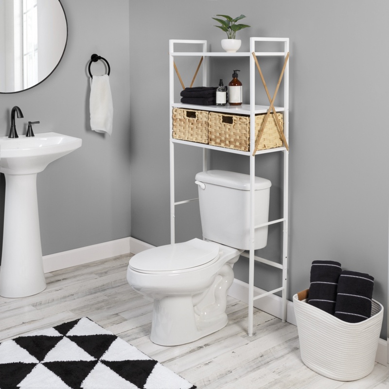 Ryhanna Steel Freestanding Over-the-Toilet Storage