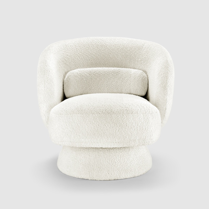 Saboor Minimore Modern Style Swivel Accent Chair& Barrel Chair