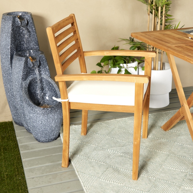 Saffa Solid Wood Ladder Back Arm Chair