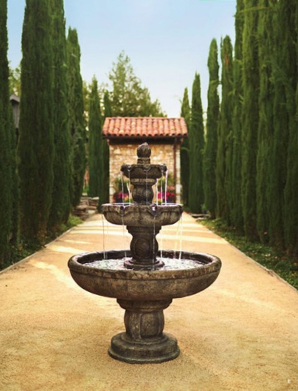 Santa Barbara Hand Crafted Outdoor Weather Resistant Floor Fountain