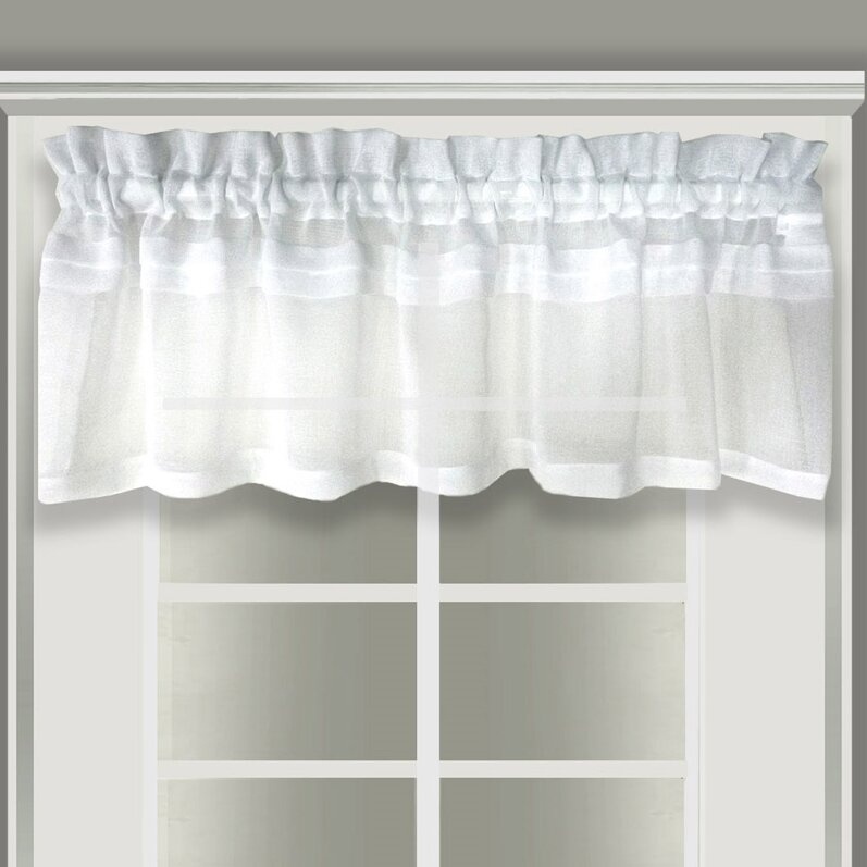 Santos Solid Color Tailored 52'' Window Valance