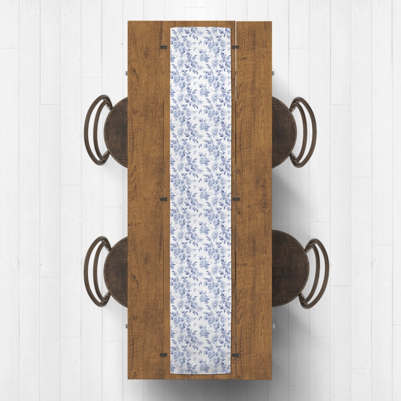 Semiha Rectangle Floral Polyester Table Runner