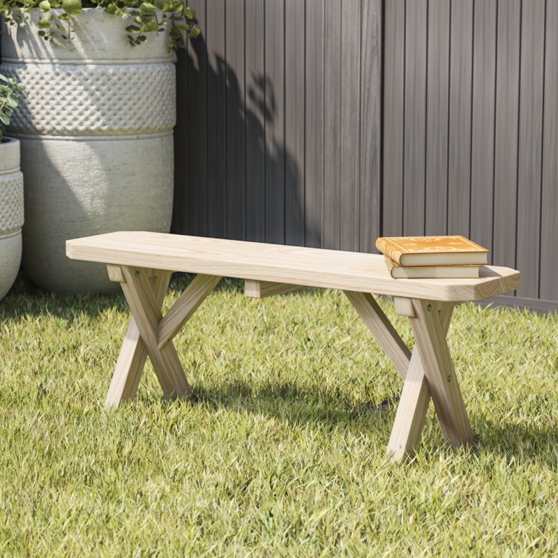 Sempronius Pine Outdoor Bench