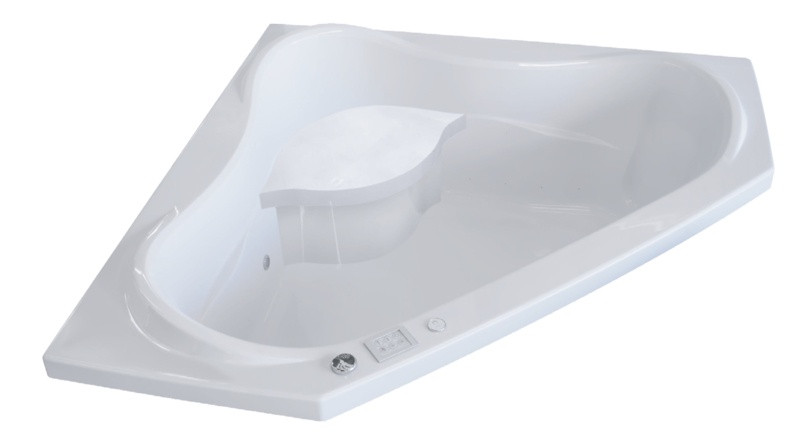 Signature 59.75'' x 59.75'' Corner Soaking Acrylic Bathtub