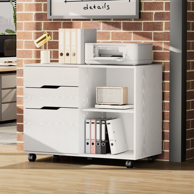 Skinkle 31.3'' Wide 3 -Drawer Mobile File Cabinet